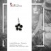 Silberdream SilberDream 925 Charm Blume schwarz Armband Ketten Anhänger FC4115 Fabrikladen