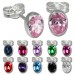 Silberdream SilberDream Ohrringe Zirkonia oval fuchsia 925er Ohrstecker SDO552D Super Rabatt