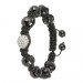 Silberdream SilberDream Shamballa Armband schwarz 925 Sterling Silber Kugel SDA032 Sonderangebote