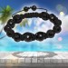 Silberdream SilberDream Shamballa Armband Glas schwarz 14 geschliffene Kugeln SDA914 Letzter Tag