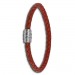 Silberdream SilberDream Leder Armband 5mm rostrot 22cm Edelstahl Verschluss LAB0522 Zeitbegrenzte Promotion