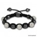 Silberdream Glitzerkugel weiß für Sterlinx London Shamballa Armband SHB00W 2025