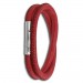 Silberdream SilberDream Leder Armband doppelt 40cm fuchsia Edelstahlverschluss LAB0840 Flash Sale
