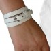 Silberdream SilberDream Lederarmband weiß unisex Leder Armband LAC560W Begrenzte Freigabe