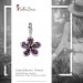 Silberdream SilberDream 925 Charm Blume lila Armband Ketten Anhänger FC4116 Cyber Monday
