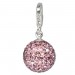 Silberdream SilberDream Glitzer Charm Kugel flieder Zirkonias GSC204