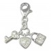Silberdream SilberDream 925 Charm Herz Schlüssel Armband Anhänger FC224W