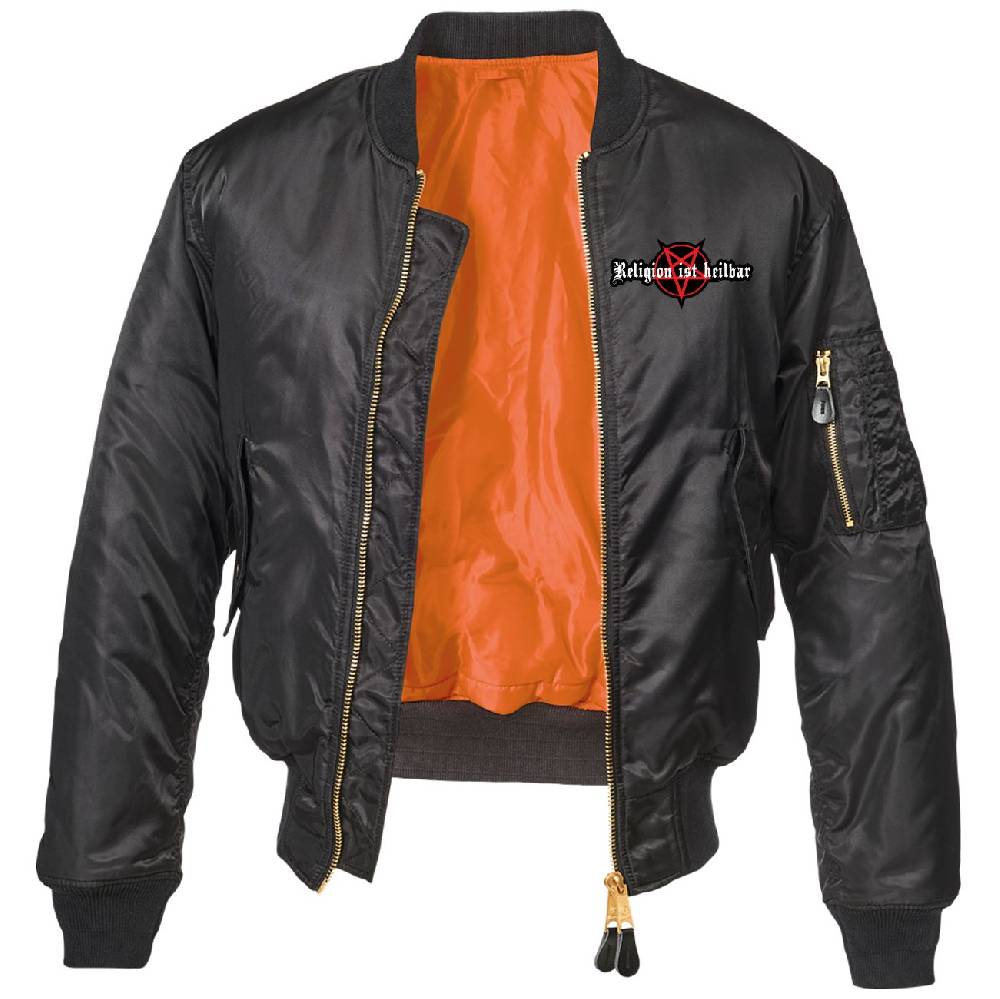 Spass Kostet Bomberjacke wind und wasserabweisende Pilotenjacke Religion ist heilbar 666