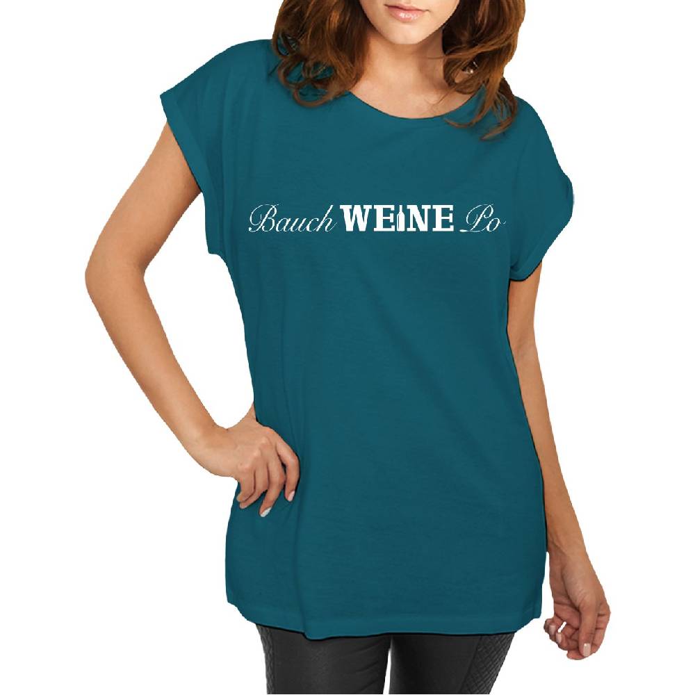 Spass Kostet Longshirt Damen weit geschnitten Bauch WEINE Po