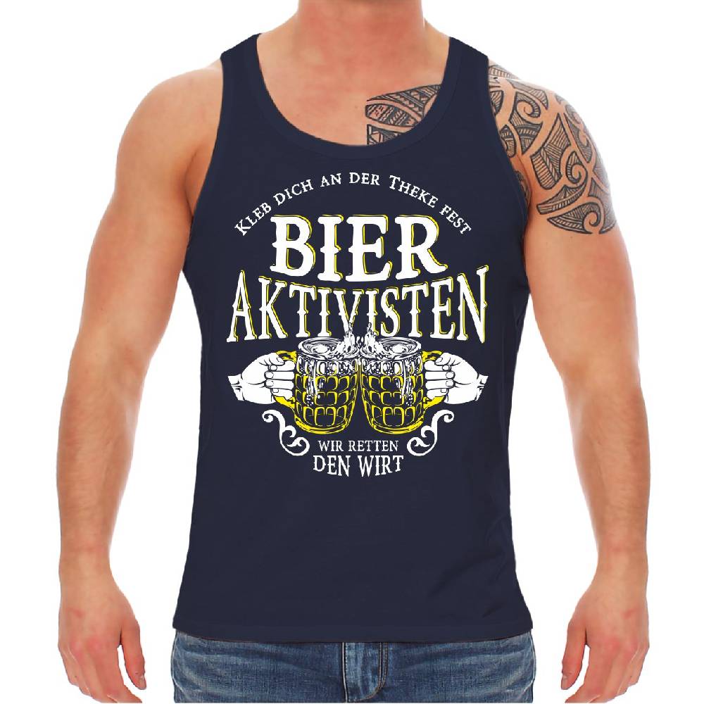 Spass Kostet Männer Träger Bier Aktivisten Kleb dich an der Theke fest