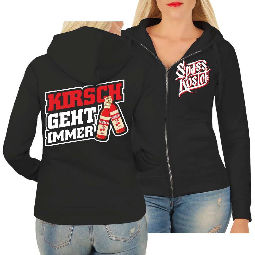 Spass Kostet Frauen Kapujacke Kirsch geht immer Kostenloser Versand international