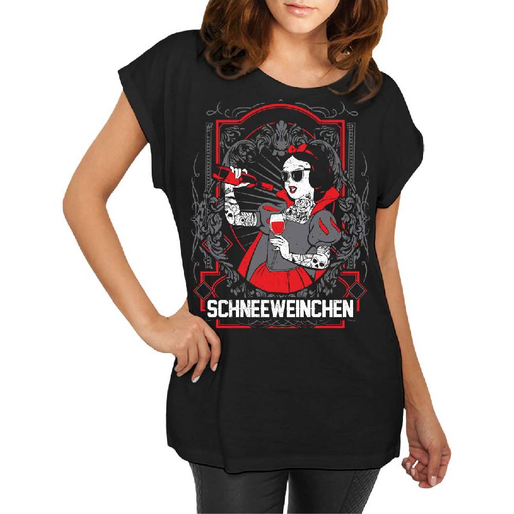 Spass Kostet Longshirt Damen weit geschnitten Schneeweinchen Top Angebot
