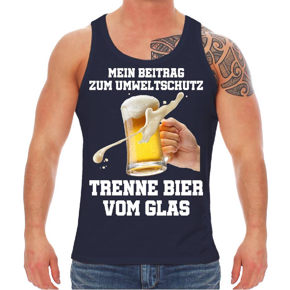 Spass Kostet Männer Träger Umweltschutz Trenne Bier vom Glas Nur noch ein Tag übrig