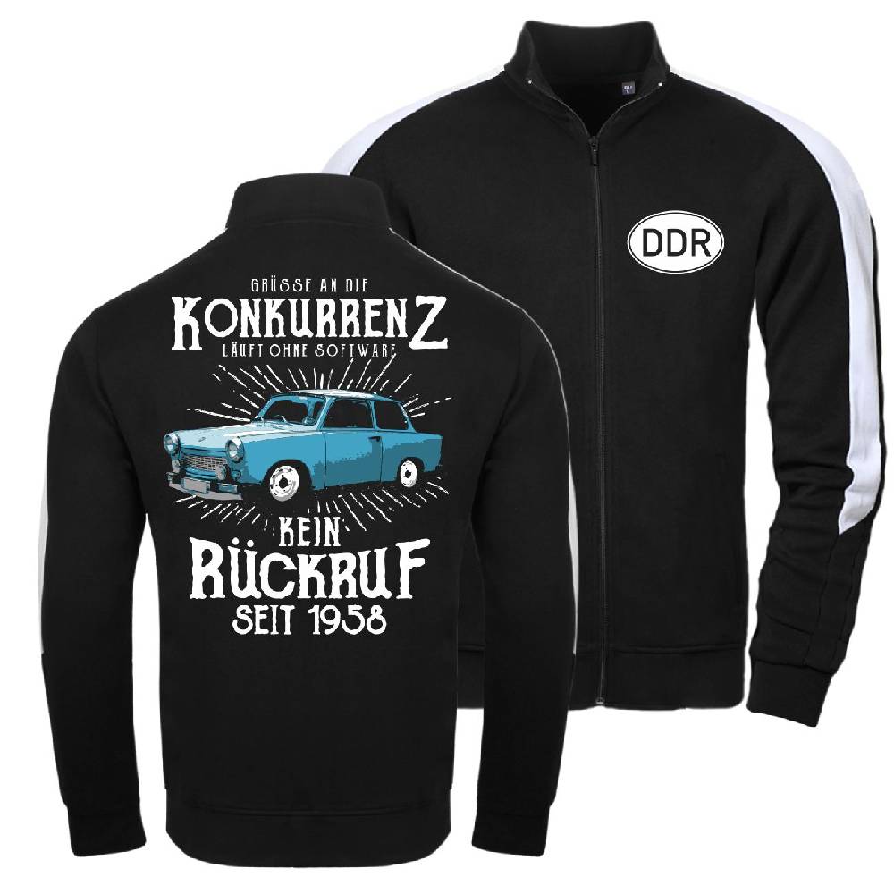 Spass Kostet Männer Trainingsjacke mit Streifen DDR Grüße an die Konkurrenz KEIN RÜCKRUF Top Angebot