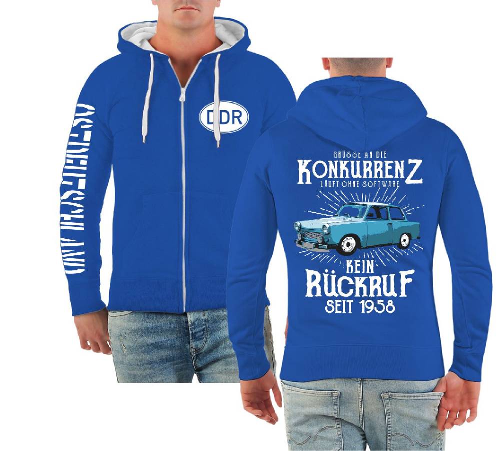 Spass Kostet Männer Kapuzenjacke DDR Grüße an die Konkurrenz KEIN RÜCKRUF Online Outlet