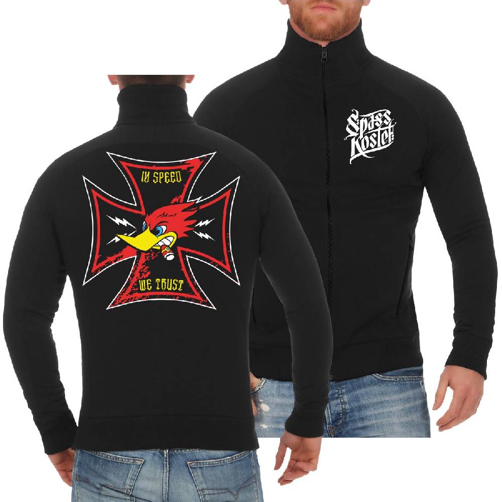 Spass Kostet Männer Sweatjacke Racing Team In Speed we trust Kostenloser Versand international