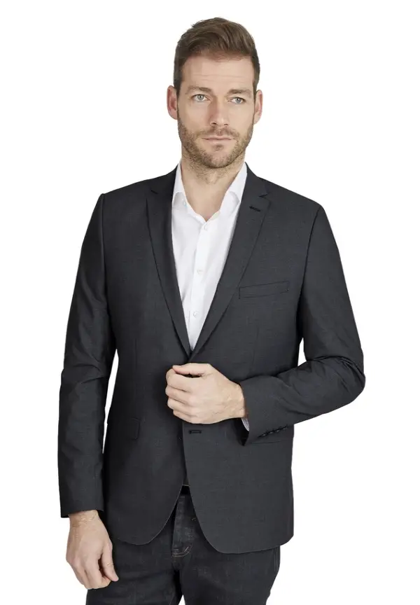 Steffen Klein Designer Business Sakko Anzug-Jackett Regular Fit in anthrazit