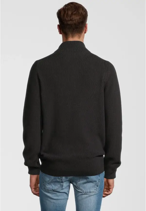 Steffen Klein Pullover Troyer Stehkragen Reißverschluss in Schwarz Bis zu 60% Rabatt