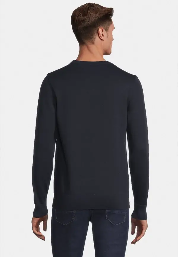 Steffen Klein Pullover Rundhals Baumwoll Mix in Marine Bis zu 55% Rabatt