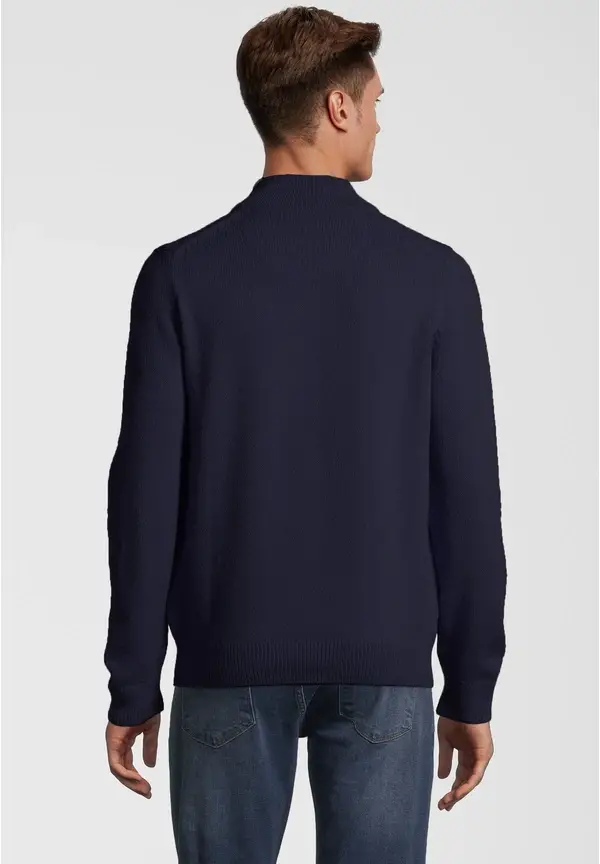 Steffen Klein Pullover Troyer Soft Touch in Marine Nur noch ein Tag übrig