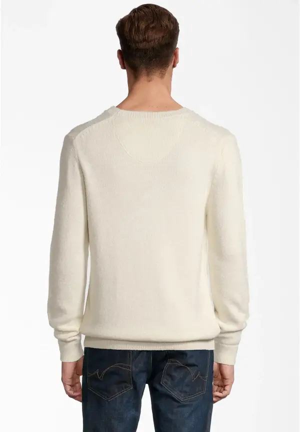 Steffen Klein Rundhals Soft Touch in creme Clearance-Verkauf