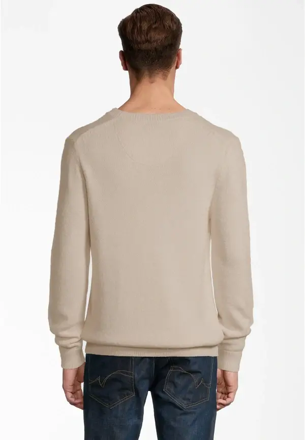 Steffen Klein Rundhals Soft Touch in beige Kostenloser Versand international