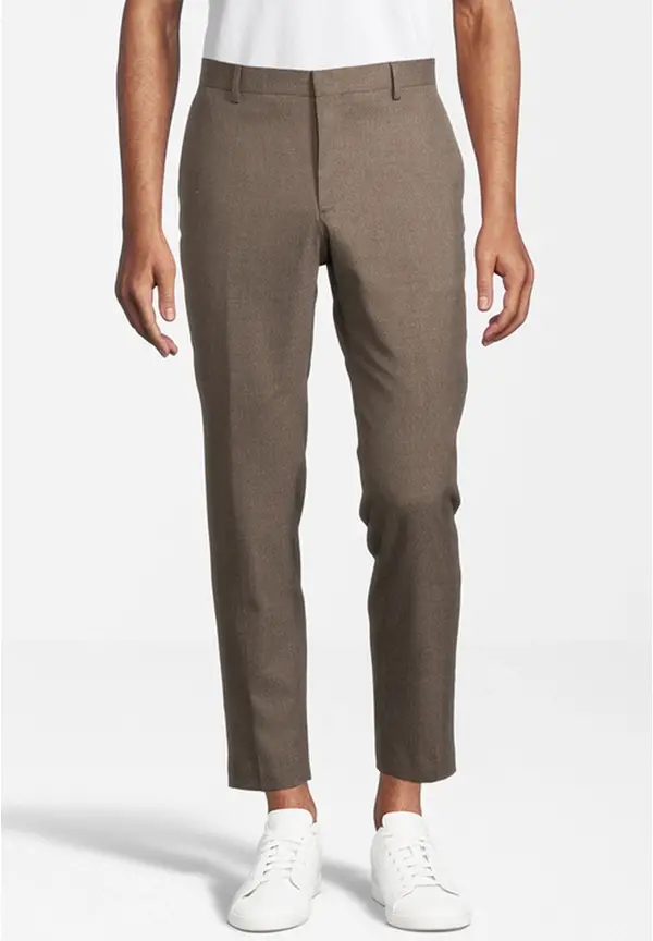 Steffen Klein Hose knöchellang melange in braun Outlet