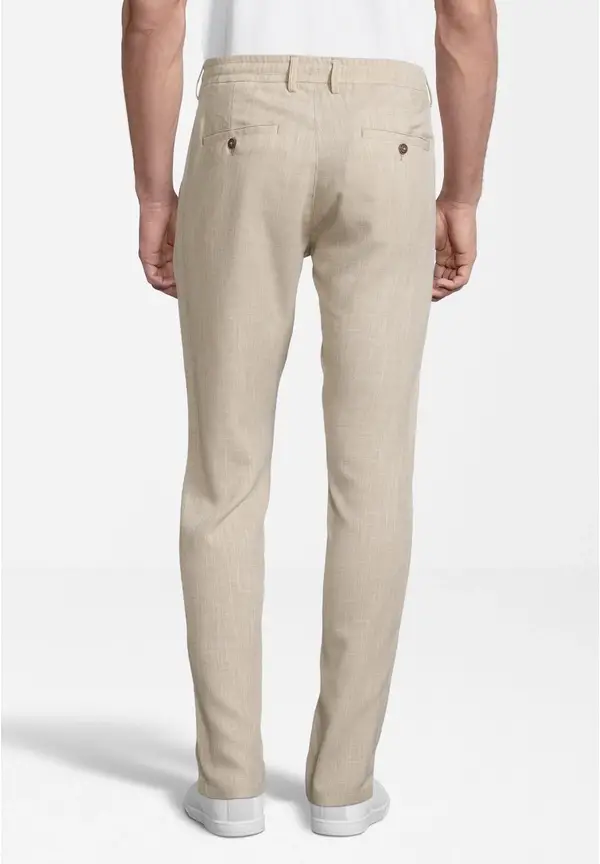 Steffen Klein Hose im Jogging-Stil und Leinen-Look in sand Limitierter Zeitrabatt