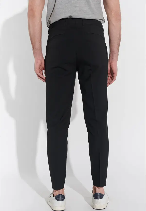 Steffen Klein Anzughose Schmal Slim Fit Knöchellang in Schwarz Sonderangebot
