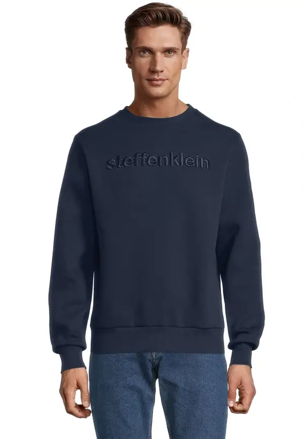 Steffen Klein Sweatshirt Logo-Stickerei in Marine