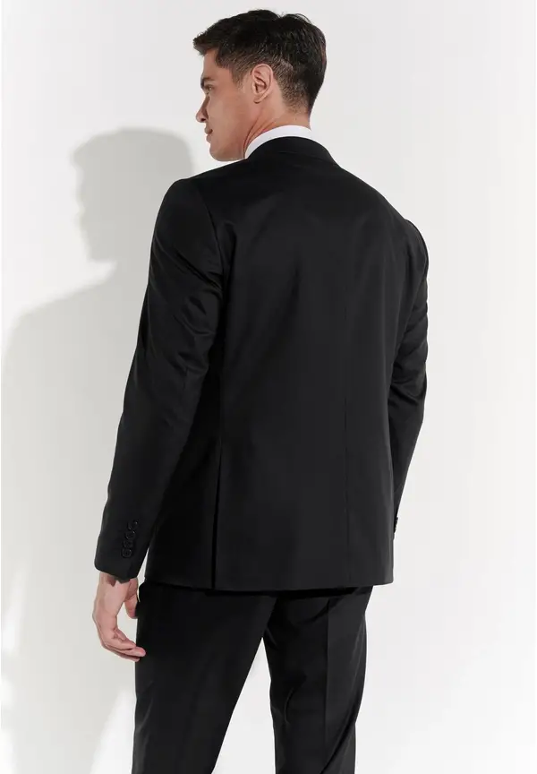 Steffen Klein Anzug Regular Fit elastisch in Black Tägliche Deals