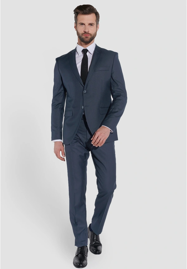 Steffen Klein Designer Anzug Slim Fit in Graublau