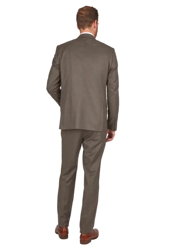 Steffen Klein Anzug Regular Fit elastisch in Taupe Super Sparpreis