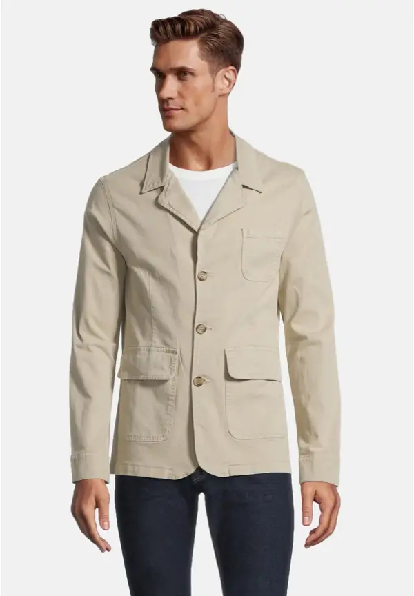 Steffen Klein Baumwoll-Sakko in beige