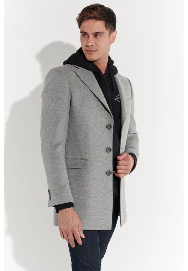 Steffen Klein Kurzmantel in Gray Riesige Rabatte