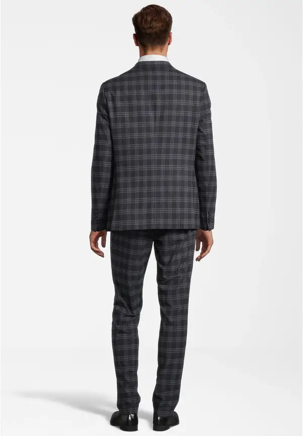 Steffen Klein Anzug Slim Fit kariert in navy checkered Günstiger Verkauf