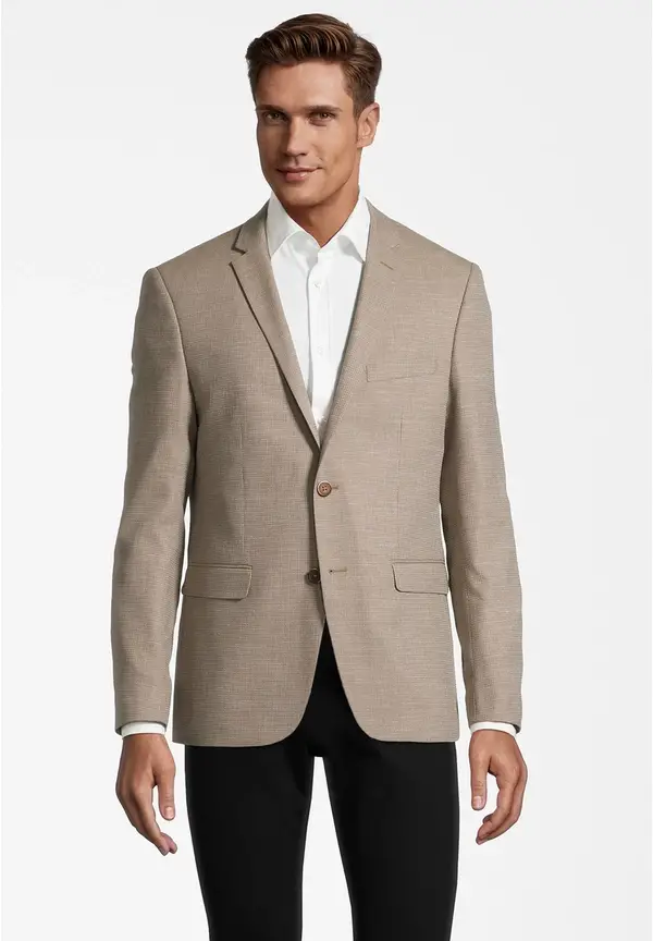 Steffen Klein Sakko Struktur Melange in beige