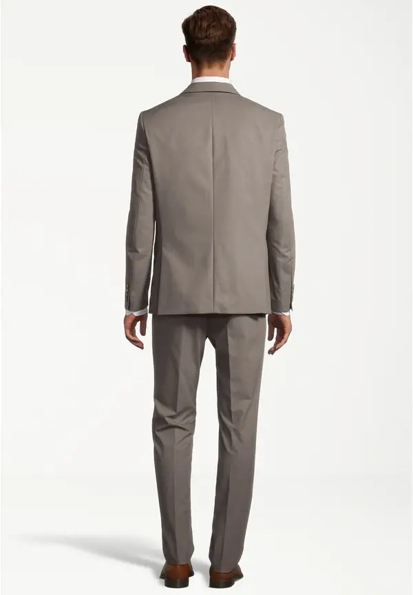 Steffen Klein Designer Anzug Slim Fit in Taupe melange Valentinstagsangebot