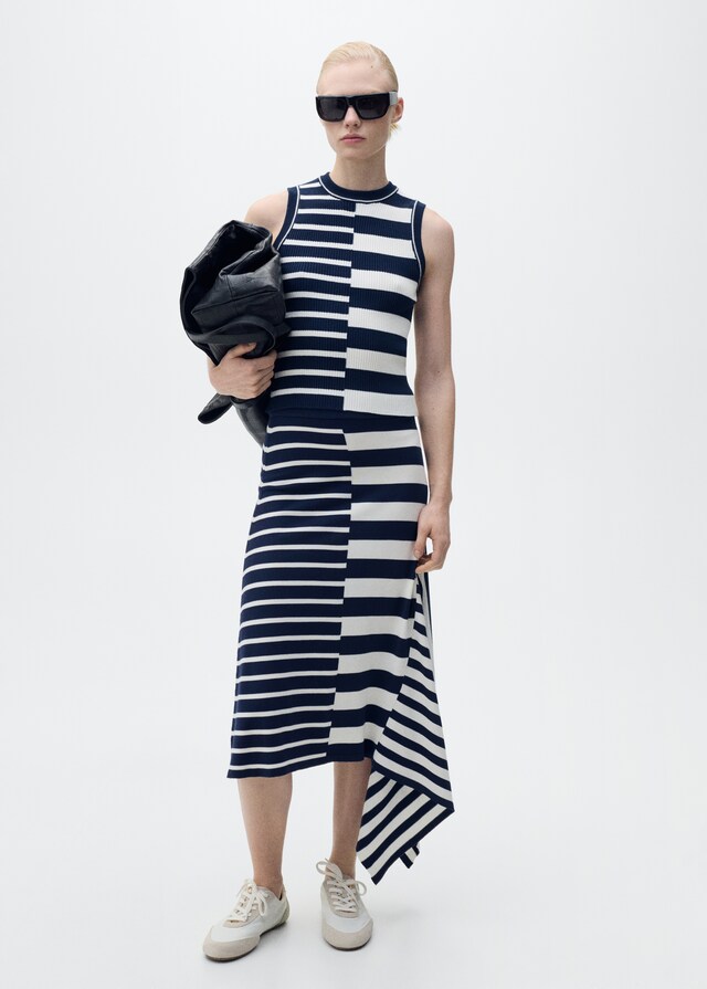 Mango Gestreiftes Jersey-Top Online Outlet