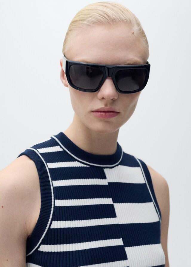 Mango Gestreiftes Jersey-Top Online Outlet