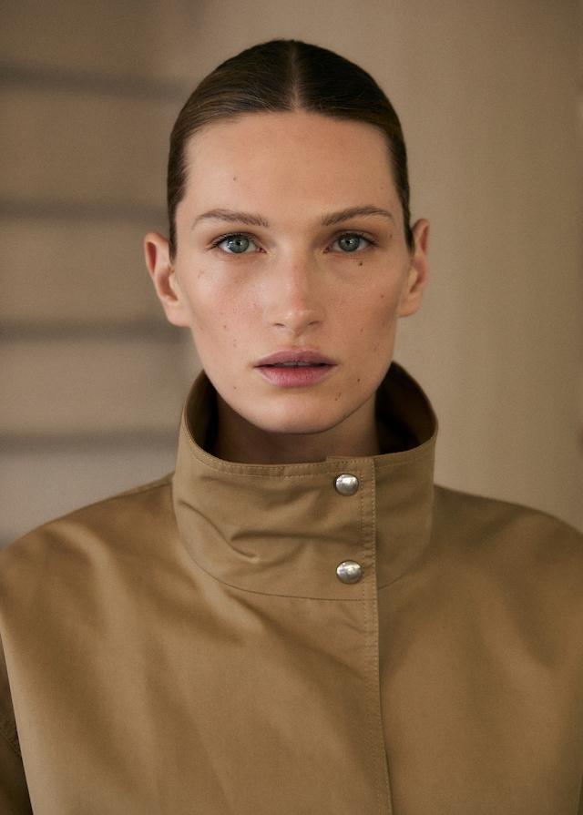 Mango Baumwoll-Parka mit gerafftem Saum Sonderangebote