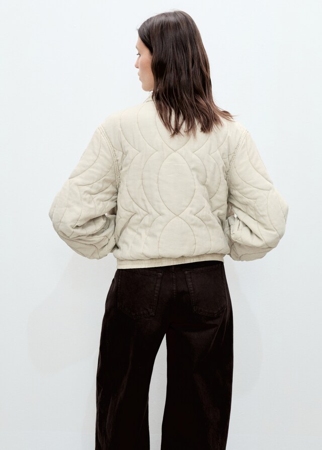 Mango Steppjacke mit Blumenstickerei Riesige Ersparnisse