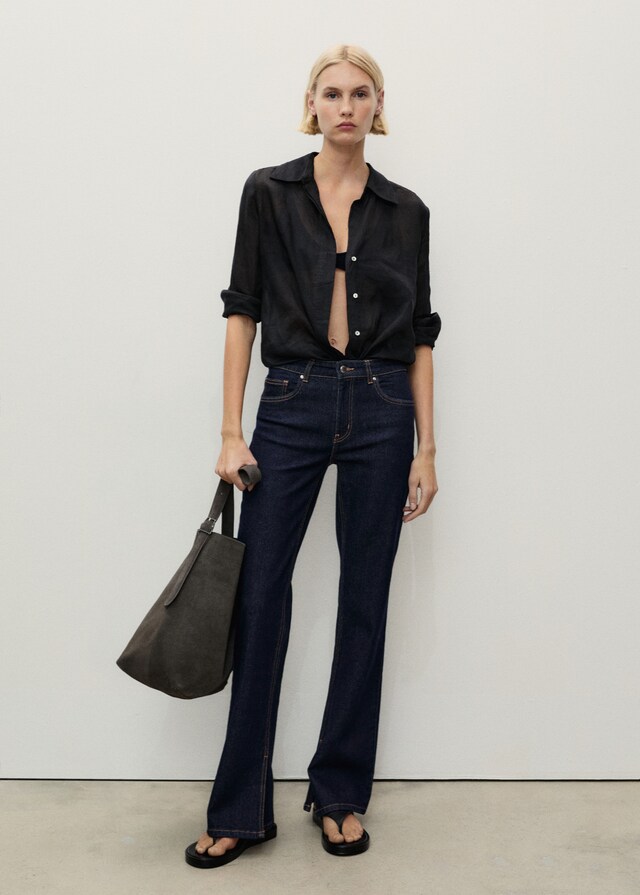 Mango Flared-Rinse-Wash-Jeans mit Schlitzen JETZT KAUFEN