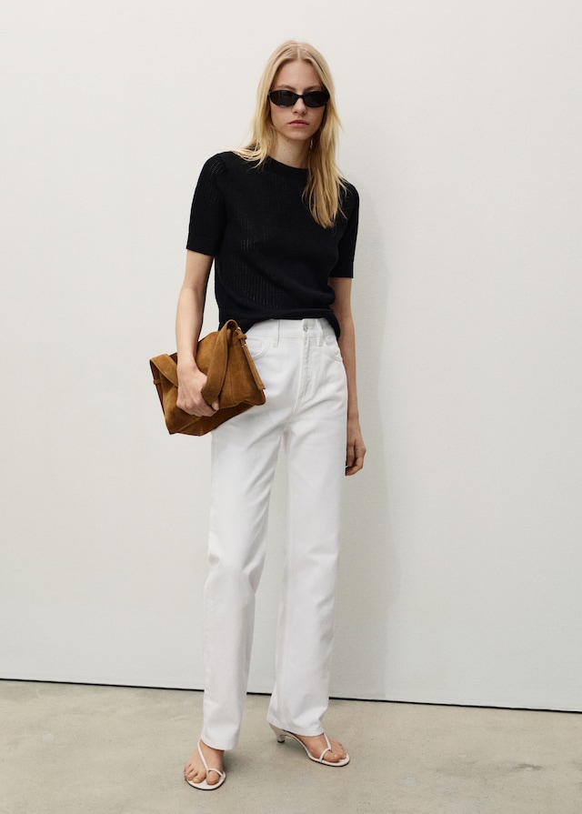 Mango Gerade Jeans Matilda mit mittlerer Bundhöhe Neueste Stile