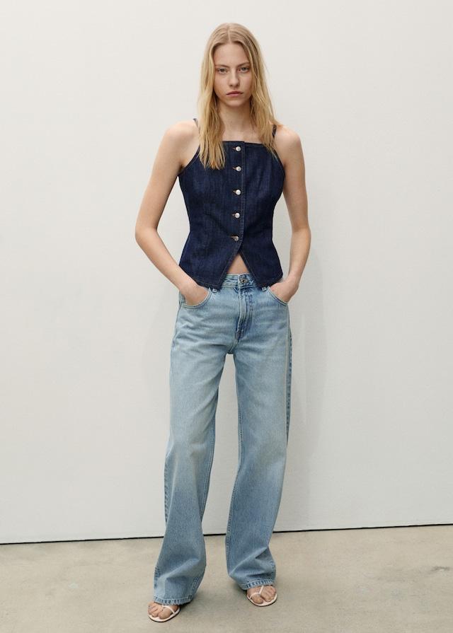 Mango Gerade Jeans Miami mit mittlerer Bundhöhe Letzte 2 Tage