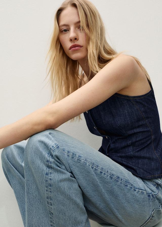 Mango Gerade Jeans Miami mit mittlerer Bundhöhe Letzte 2 Tage