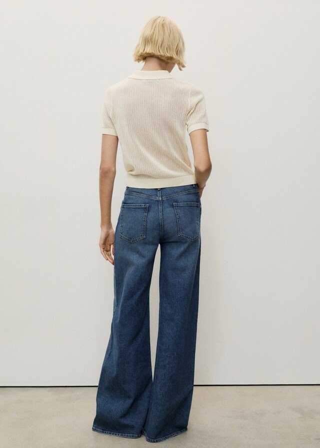 Mango Wideleg-Jeans mit hohem Bund Letzter Tag