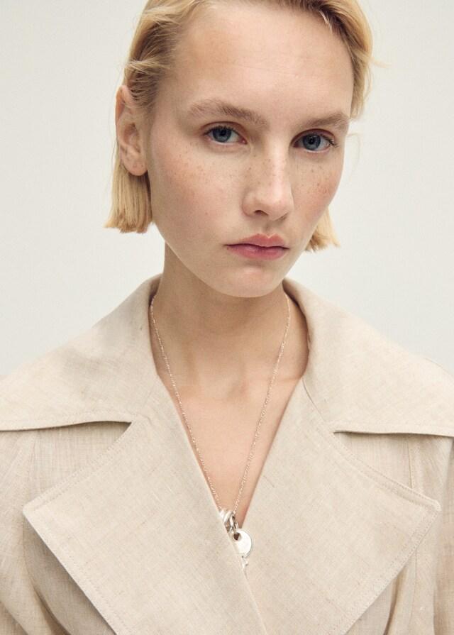 Mango Leinen-Trenchcoat mit markantem Reverskragen Bis zu 60% Rabatt