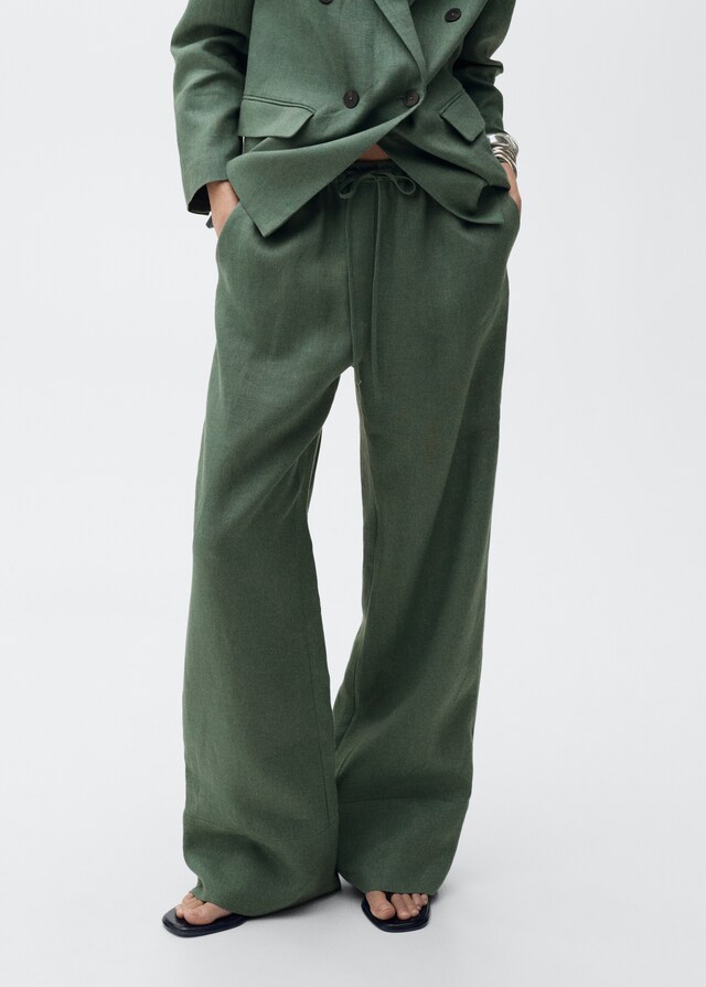 Mango Gerade Leinenhose
