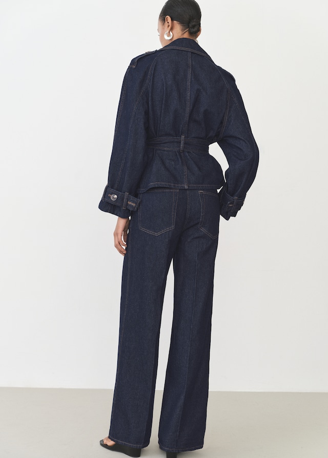Mango High-Waist-Jeans mit weitem Bein Sonderangebot der Fabrik